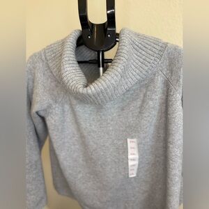 Old Navy Light Gray Cowl Neck Sweater